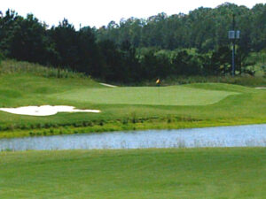 The 15th green at Horse Creek