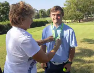 Pryce Holcombe and mother