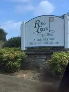 Ross Creek Landing GC sign