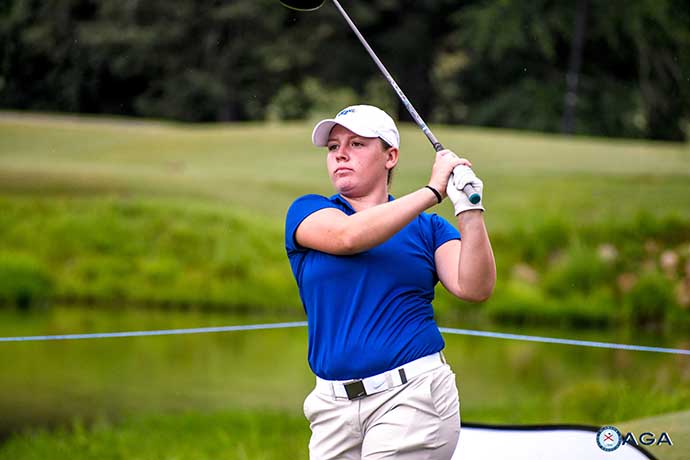 Alabama Women's Stroke Play Championship co-leader Sophie Burks