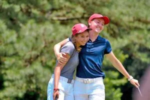 AGA Four-ball winners Molly Brown Davidson and Ashley Sinclair-Lewis