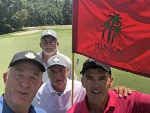 caddie and players