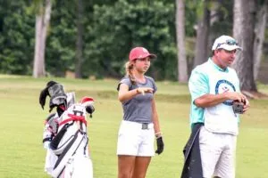 Women's stroke play winner Michaela Morard