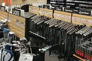 Golf equipment sales, photo courtesy of Golf Mart