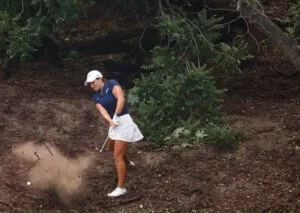 Megan Schofill hits a recovery shot during her US AMateur win on Sunday. (Photo: USGA)