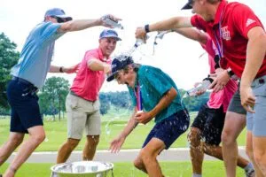 Tyler Watts celebrates Alabama Golf Association title