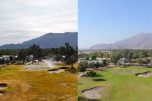 Before and after images of Trilogy La Quinta Golf Club