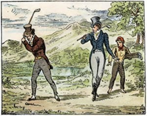 1800s Etching - featured by Hickory Lane (maker of featherie golf balls) 