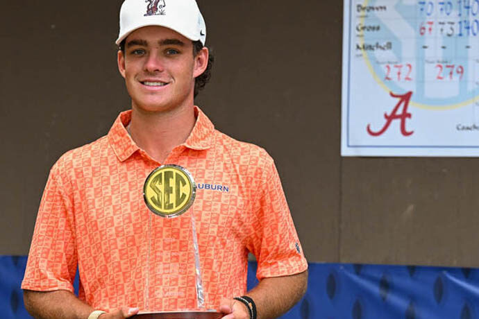 Auburn’s Jackson Koivun 3-peats as SEC champ